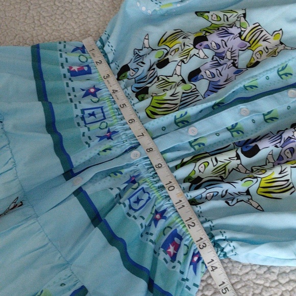 NWT Burryco Size 10 Zebra Abstract Print Long Sleeve Button Front Dress - Picture 12 of 17